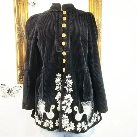 RARE anthropologie elevenses peacock corduroy - Picture 6 of 16